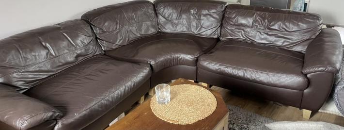 Sofa narożna skórzana