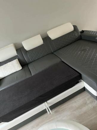 Luksusowa sofa narożna Berlin + stolik