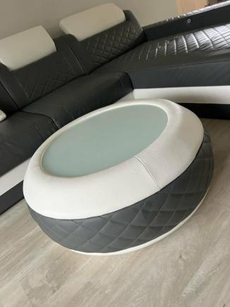 Luksusowa sofa narożna Berlin + stolik